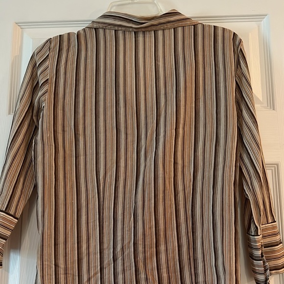 🤎VINTAGE Charlotte Russe 3/4 3 Striped Button Top🤎 - Picture 8 of 10